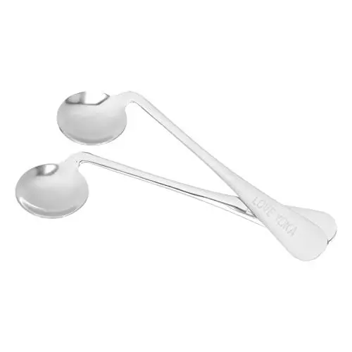 Produktbild: HEMOTON Utensil Adaptive ien L?ffel für Handzittern Abgewinkelte L?ffel für Rechtsh?nder Anti- Shake- Geschirr für ?ltere Menschen Leichter Griff Esshilfen für Handzittern