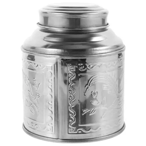 Produktbild: HEMOTON Vakuum Aufbewahrungsbehälter Für Tee Luftdichte Kanister Teedose Edelstahl Frischhaltedosen Teedosen Metall Mit Deckel Für Lose Teeblätter Kaffee Nuss Gewürzbehälter Dose 100G