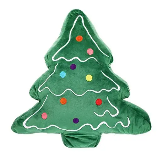 Produktbild: HEMOTON Weihnachtsbaumpuppe Kissenbezug Tannenbaum weihnachtsbaumspielzeug Cartoon-Plüschtier Couchkissen Weihnachtskissen Spielzeuge Cartoon Weihnachtsbaum Plüsch Stofftier Sofa schmücken