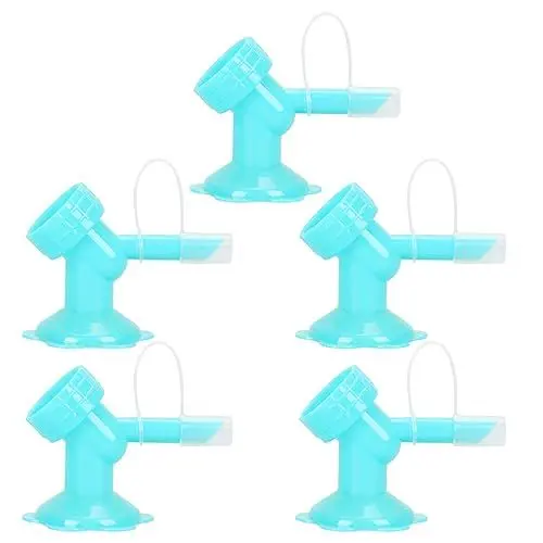 Produktbild: Hemoton 5 Stück Gießaufsatz für Flaschen Wasser Sprinkler Topfblumen Pflanzen Bonsai Sukkulenten Zimmerpflanzen Tragbar Bewässerung Gießkanne Kopf Gießaufsätze Sprinklerdüse Himmelblau