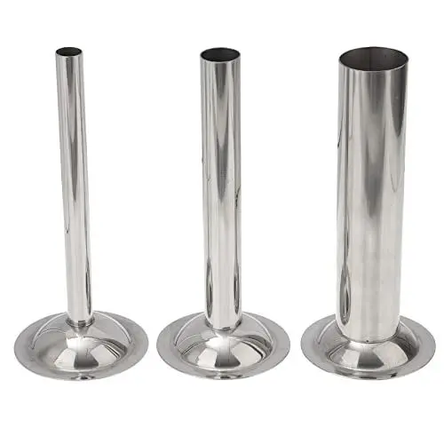 Produktbild: Hemoton Wurstfüller 3 Stück Wurstfüllrohre Edelstahl Rohre Wurstfüller Mühle Stufferrohre Wurstfüllwerkzeuge für Fleischwolf Lebens Mittel Mühle 3 Größen