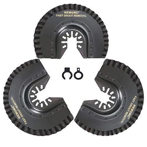 Produktbild: HEMUNC 3-tlg Hartmetall Segment multitool sägeblätter für fliesenfugen entfernen 1/8