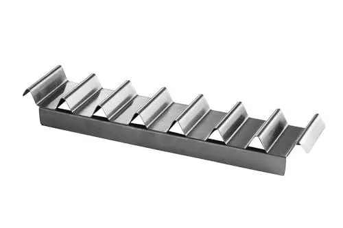 Produktbild: HENDI Brötchenhalter, für 7 Brötchen, Taco Halter, Taco Gestell, 475x105x(H)60mm, Edelstahl