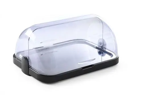 Produktbild: HENDI Buffet-Vitrine, gekühlt, mit 2 Kühlakkus, Polystyrol Gehäuse, Edelstahl Serviertablett, Rolltop-Haube aus Polystyrol, 440x320x(H)205mm