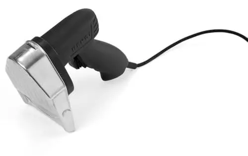 Produktbild: HENDI Dönermesser, Elektrisches, Kebabschneider, Inklusive 2 Messer ø100 mm, 1 glattes Messer und 1 gezahntes Messer, Schnittstärke von 0-8 mm, Gewicht: 1kg, 230V, 80W, 194x113x(H) 173mm, Edelstahl