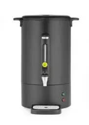Produktbild: HENDI Kaffee-Perkolator, zum Brühen von Kaffee, tropffreier Zapfhahn, Wasserstandsanzeige, Kaffeebereiter, Kaffeemaschine, 14L, 230V/1750W, 357x380x(H) 502mm, Edelstahl, Polypropylen, Schwarz