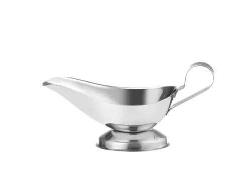 Produktbild: HENDI Sauciere, extra kleine Größe, Poliert, Soßenkanne, Soßenschale, 140ml, 135x76x(H)70mm, Edelstahl
