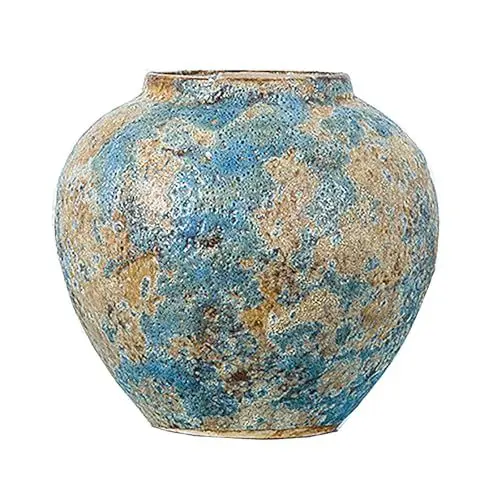 Produktbild: Hengqiyuan Keramikvase Arbeitsplatte Vase Moderne Dekorative Keramik Glasierte Steinzeugvasen Für Die Hausdekoration Wohnzimmer Kaminsims Tisch,21 * 22 * 12cm