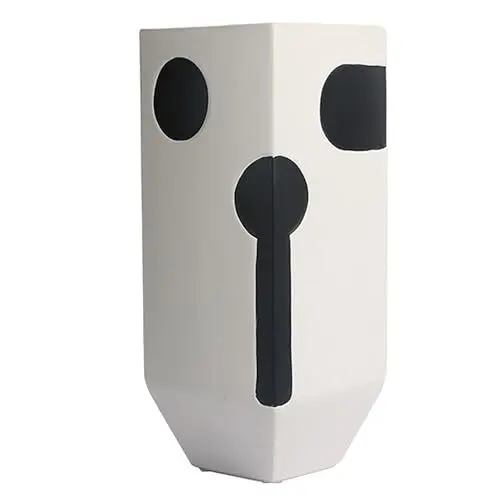 Produktbild: Hengqiyuan Keramikvase, Kreative Vase Im Nordischen Stil Für Pampasgras, Getrocknete Blumen Minimalistische Moderne Wohnkultur Matte Vase Ornamente Für Zuhause Schlafzimmer,Offwhite,25cm
