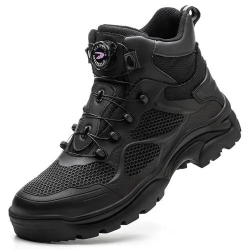 Produktbild: Hengqiyuan Sicherheitsschuhe, Turnschuhe, Arbeitsstiefel, Herren, Sicherheitsstiefel, Damen, Antistatisch, Pannensicher, Stahlkappenstiefel, Leicht, Bequem,6.0UK