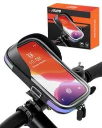 Produktbild: HENMI Handyhalterung Fahrrad Wasserdicht Tasche für 4.7-7 Zoll Smartphone Handytasche Fahrrad mit Regenschutz 360°Drehbarem Fahrradtasche Handy für Rennrad, Ebikes, Motorrad
