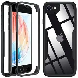 Produktbild: Hensinple Hülle Für iPhone SE 2022, iPhone SE 2020 / iPhone 7/8 Handyhülle Mit Eingebautem Displayschutz, 360° Stoßfest Robust Case Schutzhülle für iPhone SE 2022/SE 2020/7/8 4.7 Zoll,Schwarz
