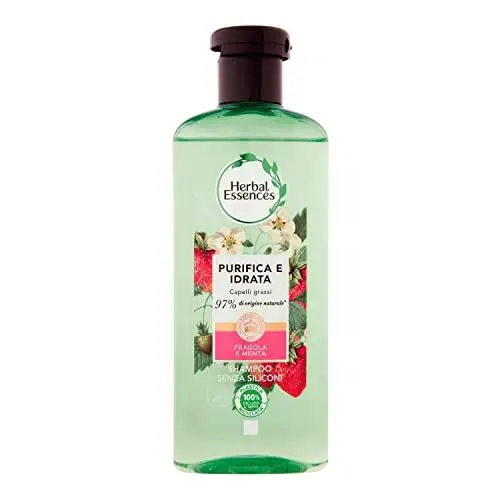 Produktbild: Herbal Essences Shampoo mit weißer Erdbeere und Süßminze, reinigt sanft, in Zusammenarbeit mit königlichen botanischen Gärten von Kew, 250 ml