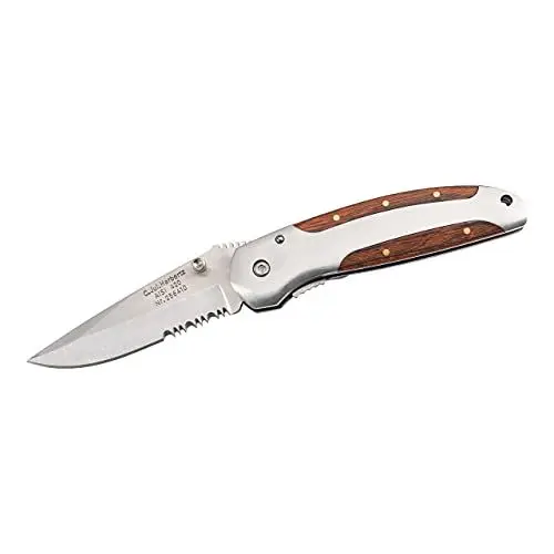 Produktbild: Herbertz Uni Einhandmesser, Aisi 420, Edelstahl-Heft, Clip Messer, Silber, 17.9