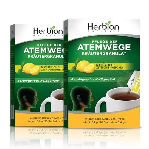 Produktbild: Herbion Naturals Atemwegspflege-Granulat mit natürlichem Zitronengeschmack, 10 Portionsbeutel - fördert die gesunde Funktion der Atemwege, optimiert das Immunsystem