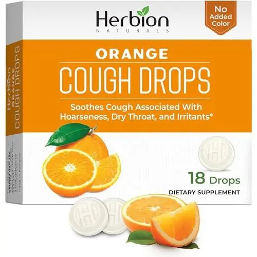 Produktbild: Herbion Naturals Hustenbonbons Ganz natürliches Orange 18 Tropfen