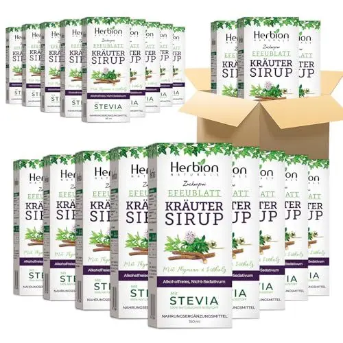 Produktbild: Herbion Naturals Efeublatt-Kräutersirup mit Thymian und Süßholz, 150 ml - alkoholfrei, zuckerfrei mit Stevia (24 Sirupe)