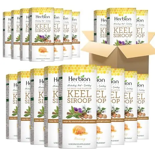 Produktbild: Herbion Naturals Kehlsirup mit Honig - 150 ml - weiche beruhigende Formel (24 Sirupe in einer Box)