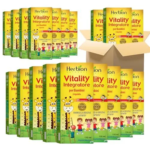Produktbild: Herbion Naturals Vitality Supplement für Kinder, 150 ml, Nahrungsergänzungsmittel mit natürlichen Inhaltsstoffen - Unterstützt gesundes Wachstum und Wohlbefinden - Für Kinder ab 1 Jahr