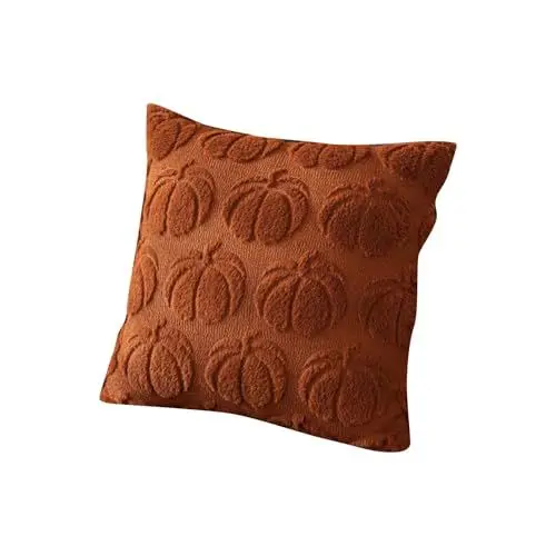 Produktbild: Herbst Kissenbezüge Fall Kürbis Kissenbezug 45x45 Halloween Kissenbezug Herbstdeko Halloween Deko Innen Autumn Decor Pumpkin Kissenhülle Herbst Aesthetic Modern Wohnzimmer Zimmer Deko (Rost)