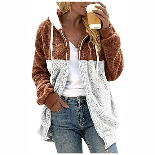 Produktbild: Herbst Outfit Damen Winterparka Damen Wintermantel Damen Lang Winterjacke Damen Grosse Grössen Damen Herbst Outfit Herbstjacke Damen Lang Schwarzer Mantel Damen Damen Weste Braun S