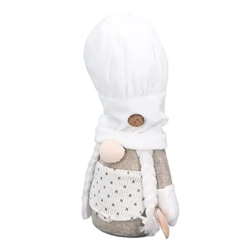 Produktbild: Herbst Tomte Schwedischer Gnom, Stoff PP Baumwolle Hemu Gnomes Plüsch Weihnachtsmann Puppe mit Weißer Kochmütze für Restaurant Büro