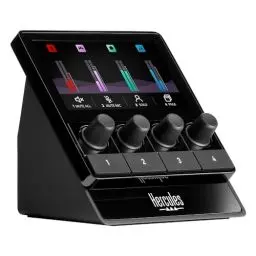 Produktbild: Hercules Stream 100, Intuitiver Audio-Controller zur Steuerung von Livestreams in Echtzeit, Bis zu 8 Tracks, LCD-Bildschirm, Hochauflösende Encoder, 4 Aktionstasten, Anpassbares Interface