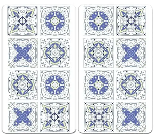 Produktbild: Maximex Herdabdeckplatte Universal Fliesen 2er Set - 2er Set, Kochplattenabdeckung und Glas-Schneidebrett für alle Herdarten, Gehärtetes Glas, 30 x 1.8-5.5 x 52 cm, Mehrfarbig