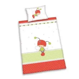 Produktbild: Herding Baby Best Kleinkinder-Bettwäsche-Set, Lara Käferchen Wendemotiv, Bettbezug 100 x 135 cm, Kopfkissenbezug 40 x 60 cm, Baumwolle/Renforcé