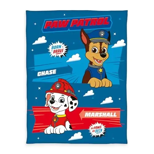 Produktbild: Herding Fleecedecke Paw Patrol, 130 x 170 cm, 100% Polyester