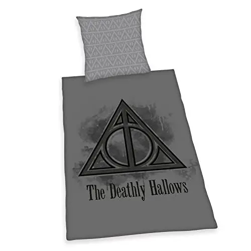 Produktbild: Herding Harry Potter Bettwäsche-Set, Kopfkissenbezug 80 x 80 cm, Bettbezug 135 x 200 cm, Mit Knopfleiste, 100% Baumwolle/Linon