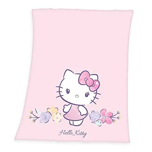 Produktbild: Herding Hello Kitty Fleecedecke, 130 x 160 cm, Polyester/Fleece