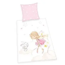 Produktbild: Herding Little Fairy Bettwäsche-Set, Wendemotiv, Kopfkissenbezug 80 x 80 cm, Bettbezug 135 x 200 cm, Baumwolle/Renforcé, Mehrfarbig
