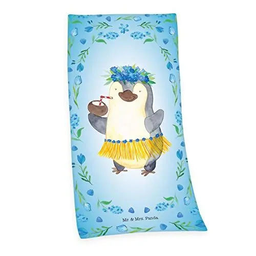 Produktbild: Herding Mr. & Mrs. Panda Velourstuch, 75 x 150cm, Baumwolle/Velours, Mehrfarbig