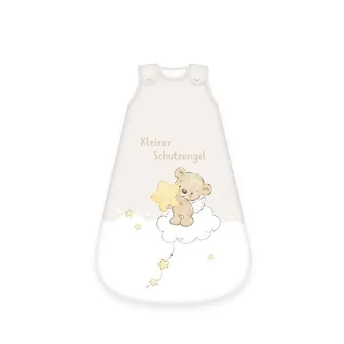 Produktbild: Herding babybest Schlafsack, Kleiner Schutzengel Motiv, 70 cm, Seitlich umlaufender Reißverschluss und Druckknöpfe, Weiß/Beige