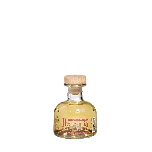 Produktbild: Herencia de Plata Tequila Anejo 38%, Premium-Tequila aus Mexiko, 1 x 0,05l / 50ml