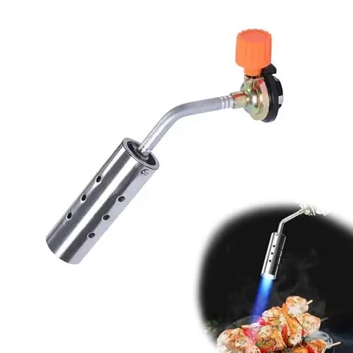 Produktbild: HERKINDNESS Gasbrenner Unkraut, Unkrautbrenner aus Edelstahl, Gasbrenner für Gasflasche, Winddicht und Kopfüber Verwendbar, Ideal zum Jäten, Grillen, Lagerfeuer