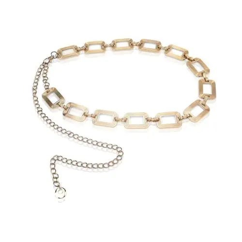 Produktbild: HERKINDNESS Taillenkette, Gold Kettengürtel, Verstellbar Kettengürtel Damen, Gürtel Kette Gold, Hohles Design, Personalisiert und Modisch, für Kleider Lange Röcke Kurze Röcke