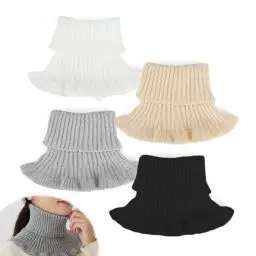 Produktbild: HERKINDNESS Turtleneck Damen, 4 Stück Schals für Damen Turtleneck-Stil, Gestrickter Rollkragen Damen, Turtleneck Damen Scarf für Dekoration Verwendet, Halten sie Ihren Hals Warm