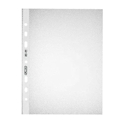 Produktbild: Herlitz 10468585 Prospekthülle A5 Standard genarbt, 100er Packung, PP, 0,055 mm, transparent