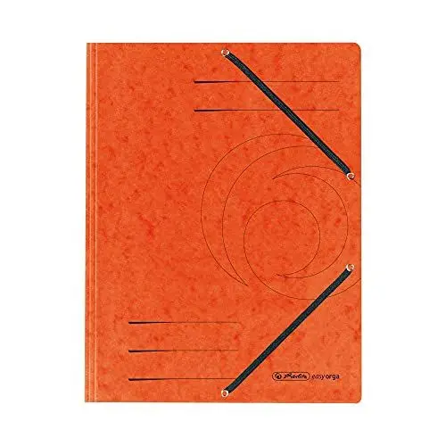 Produktbild: Herlitz 10843878 Einschlagmappe A4 aus Colorspankarton mit Gummizug, orange
