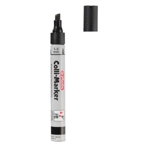 Produktbild: Herlitz 10845360 Colli Marker 1-5mm Keilsp. 10er Packung, schwarz, permanent