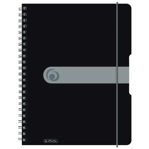 Produktbild: Herlitz 11293073 Spiralblock A4 to go, Holzfreies Papier, 80 Blatt, schwarz, 2 Stück