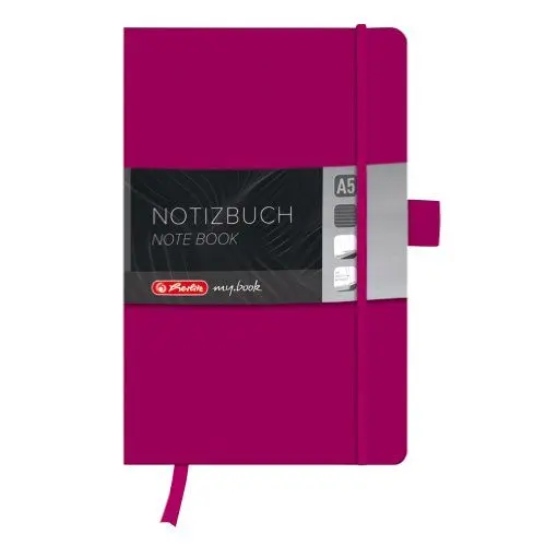 Produktbild: Herlitz 11368974 Notizbuch my.book Classic A5, 96 Blatt, liniert, berry
