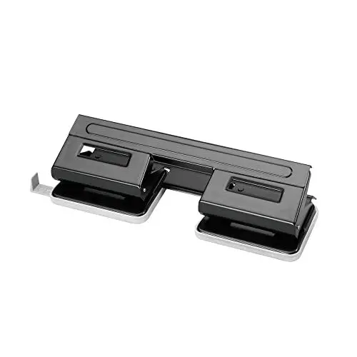 Produktbild: Herlitz 1610880 Doppel-Locher 1,5 schwarz mit Anschlagschiene