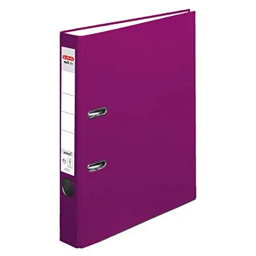 Produktbild: Herlitz 50011865 Ordner mit Einsteckrückenschild, A4, Brombeer, Beere, 5 cm