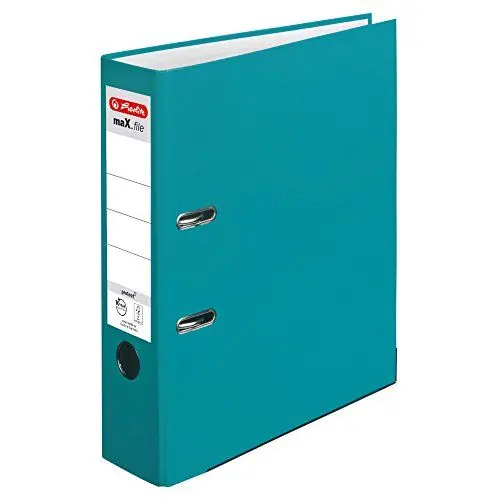 Produktbild: Herlitz 50015931 Ordner maX.file protect (A4, 8 cm, mit Einsteckrückenschild), 8 cm Caribbean Turquoise, 1 Stück