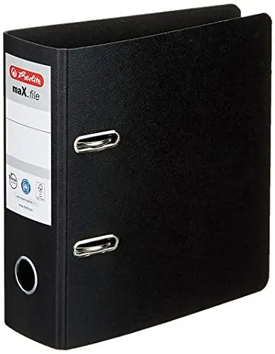 Produktbild: Herlitz 5175807 Ordner maX.file A5 hoch, 7,5 cm mit selbstklebendem Rückenschild, Hartpappe