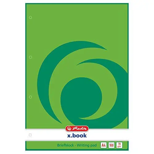Produktbild: Herlitz Briefblock x.book A4, blanko, 100 Blatt, 5 Stück