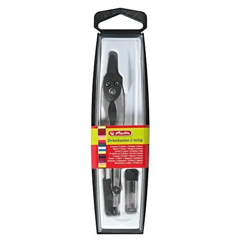 Produktbild: herlitz Zirkelkasten 2-teilig, schwarz VE = 1